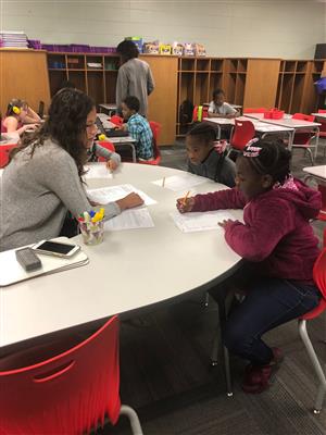 Students sitting in class at Summer Advantage  