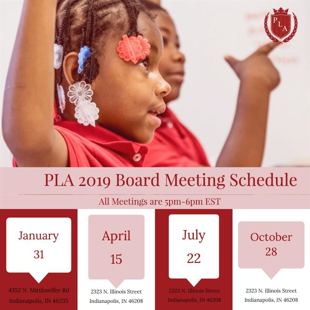 Board Meeting schedule graphic with set meeting dates Board Meeting schedule graphic with set meeting dates