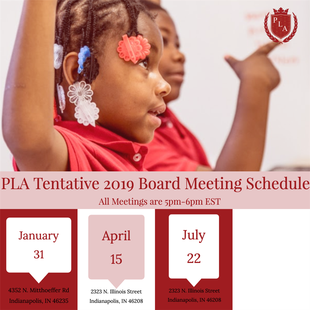 Board Meeting schedule graphic with set meeting dates Board Meeting schedule graphic with set meeting dates