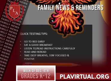 PLA Virtual Family News: Week of December 4th