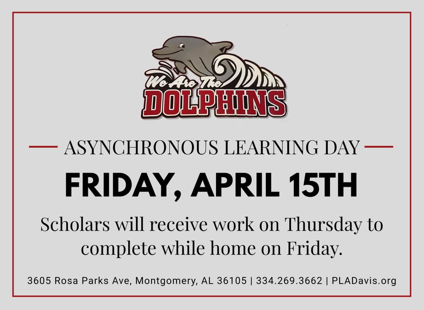 Asynchronous learning day friday april 15th