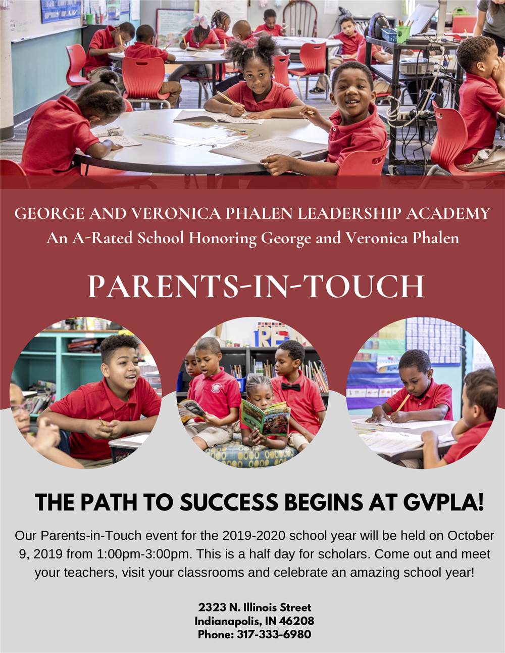 Join us for Parents-in-Touch on October 9, 2019. 