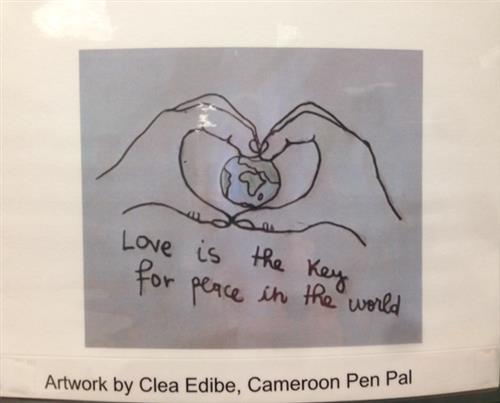 Artwork sent to Cameroon by our GVP scholars.  
